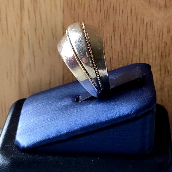 Sterling Silver and 14 K Gold Band Ring - Picture 6 of 9